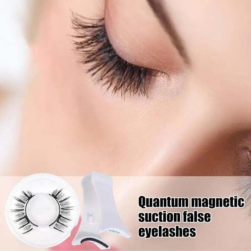 여성용 천연 마그네틱 속눈썹, 가짜 마그네틱 속눈썹, 수제 가짜 선물, 재사용 가능