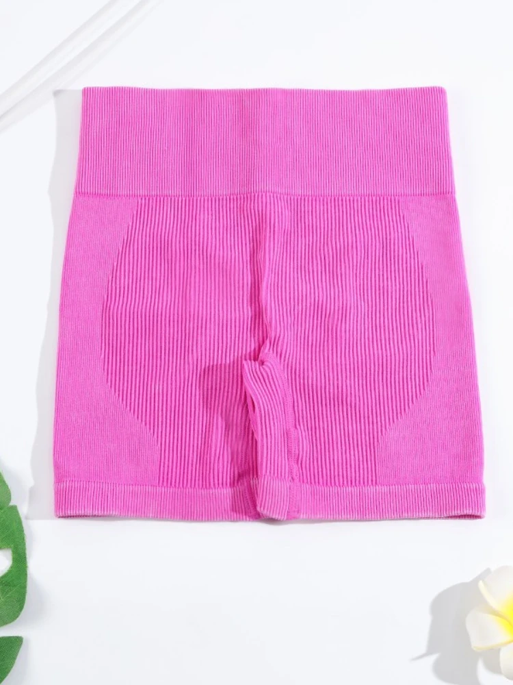 

SVOKOR Women Shorts Wash Rib Sports Tight Butt Lift Scrunch Sportspants Elastic Breathable Slim Fitness Leggings Casual Wear