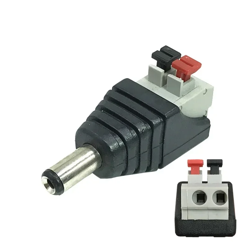 5/20/100PCS 2.1*5.5mm DC Male DC Female Connector Power Jack Plug Adapter Connector For CCTV Camera Single Color Led Strip