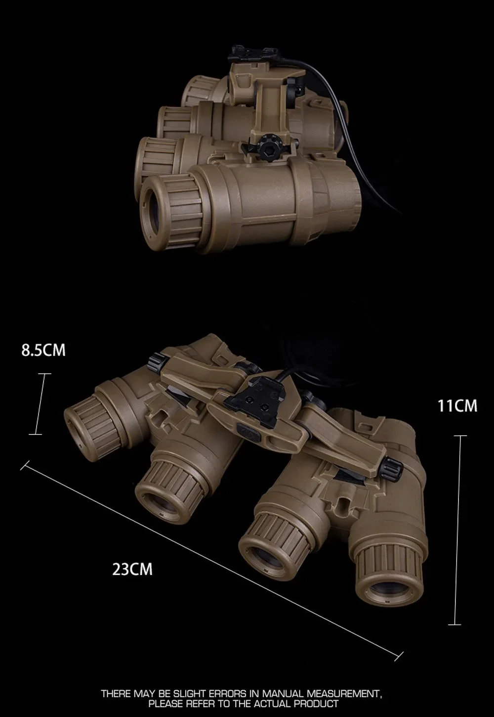 Tactical GPNVG 18 Night Vision Goggles Flipable Dummy Model NVG Mount FAST Airsoft Helmet Binoculars Decoration Cosplay Props