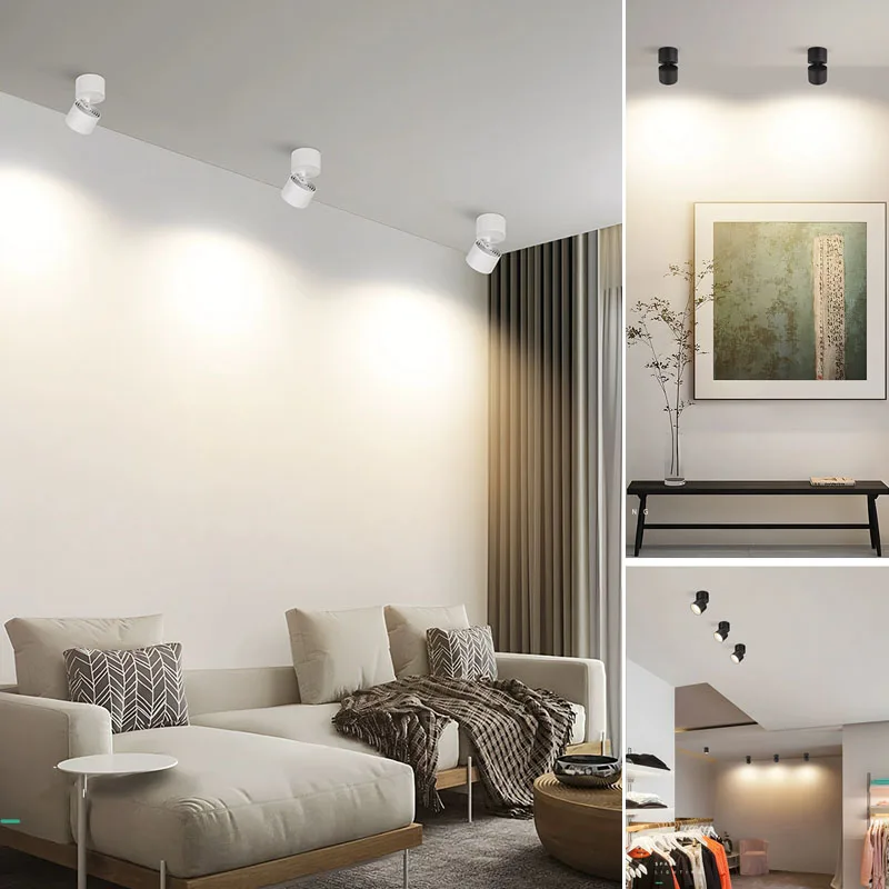 Spot Led Light Rotatable Ceiling Lamp Downlight 110V 220V Spotlight Down Home Decor Lamp Living Room Bedroom Lighting Fixture led downlight,recessed ceiling spotlight