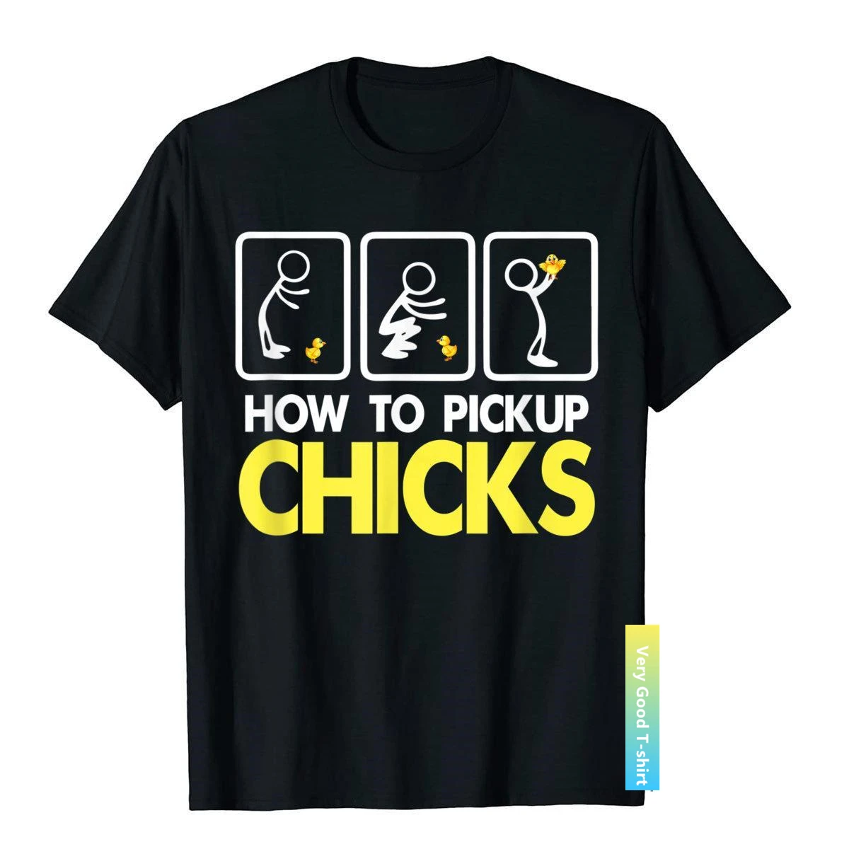 

How To Pick Up Chicks Shirt Cute Pick Chicks 101 T-Shirt Cotton Tops & Tees For Men Printing Top T-Shirts Casual Hip Hop