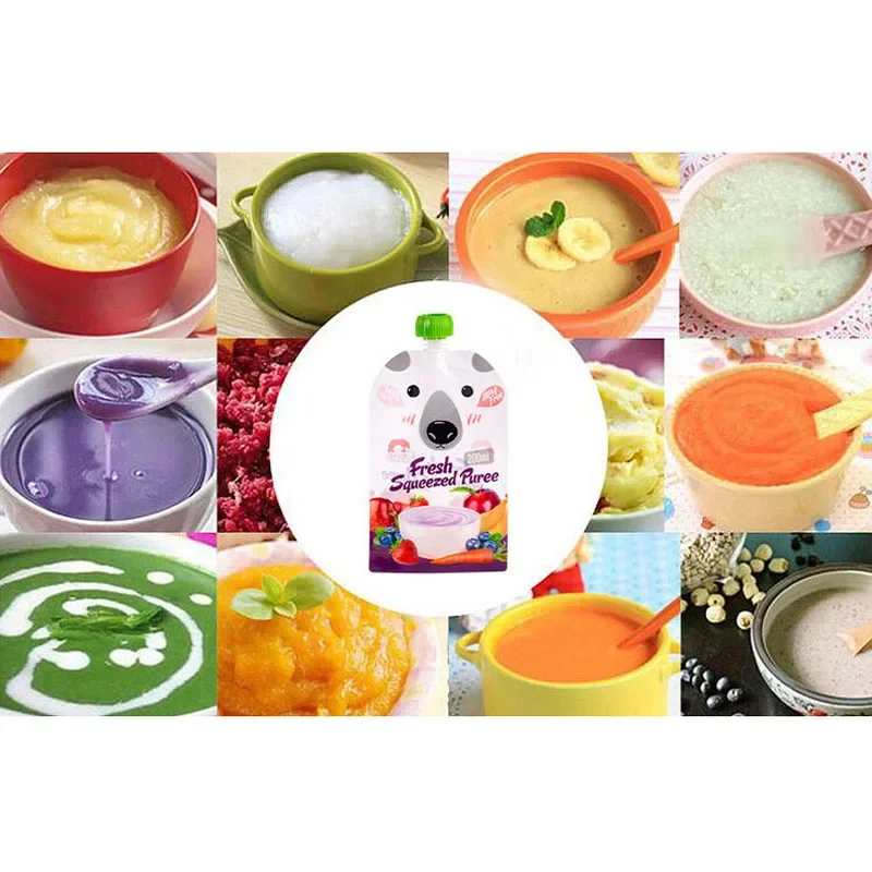Baby Food Storage Containers Portable Food Storage Box Food Pouch Breastmilk Storage Bags 8pcs/pack BPA Free Baby Food Container Reusable Breast Milk Storage Bag Baby Food Box Pouch Snacks Feeding Squeeze