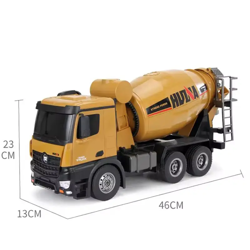 Huina 1/14 1574 Rc Concrete Mixer Truck Remote Control Concrete Rc Cars Toys 2.4ghz Light Sound Outdoor Toys Boys Gift Rc Model 5