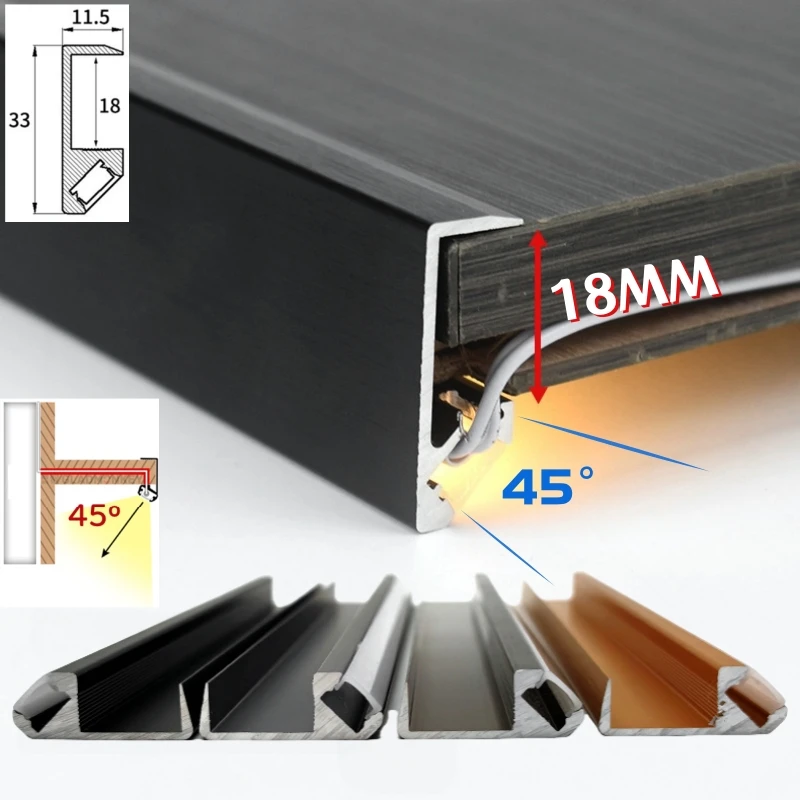 45°ObliqueBeamLEDCabinetShelfLightRecessedAluminumProfileFit18mmWoodenBoardClosetLayerEdgeHardBarStripLights-AliExpress39
