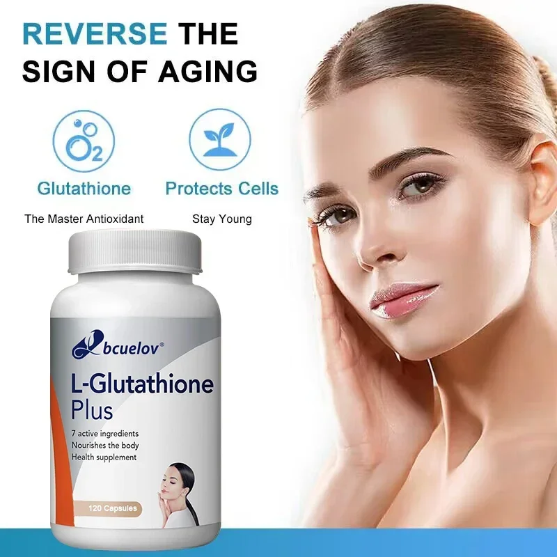 

L-Glutathione Supplement - Whitening Antioxidant, Supports Fighting Free Radicals and Immunity, Vegan Easy To Absorb Capsules