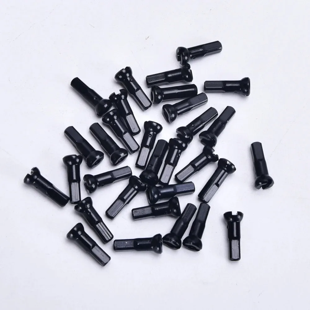 Secure Lock Aluminum Ultralight Bevel Self-Locking 14G 2.0 14mm Mountain MTB Bike CX RAY GRAVEL BMX Bicycle Nipples