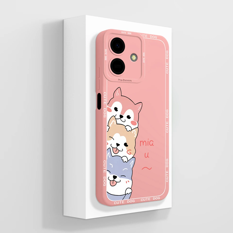 Durable Drop-Resistant Puppy Moon Design Phone Case