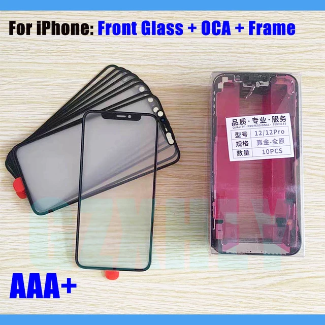 CRISTAL FRONTAL + OCA PARA APPLE IPHONE 12 MINI PANTALLA REPUESTO FRONTAL