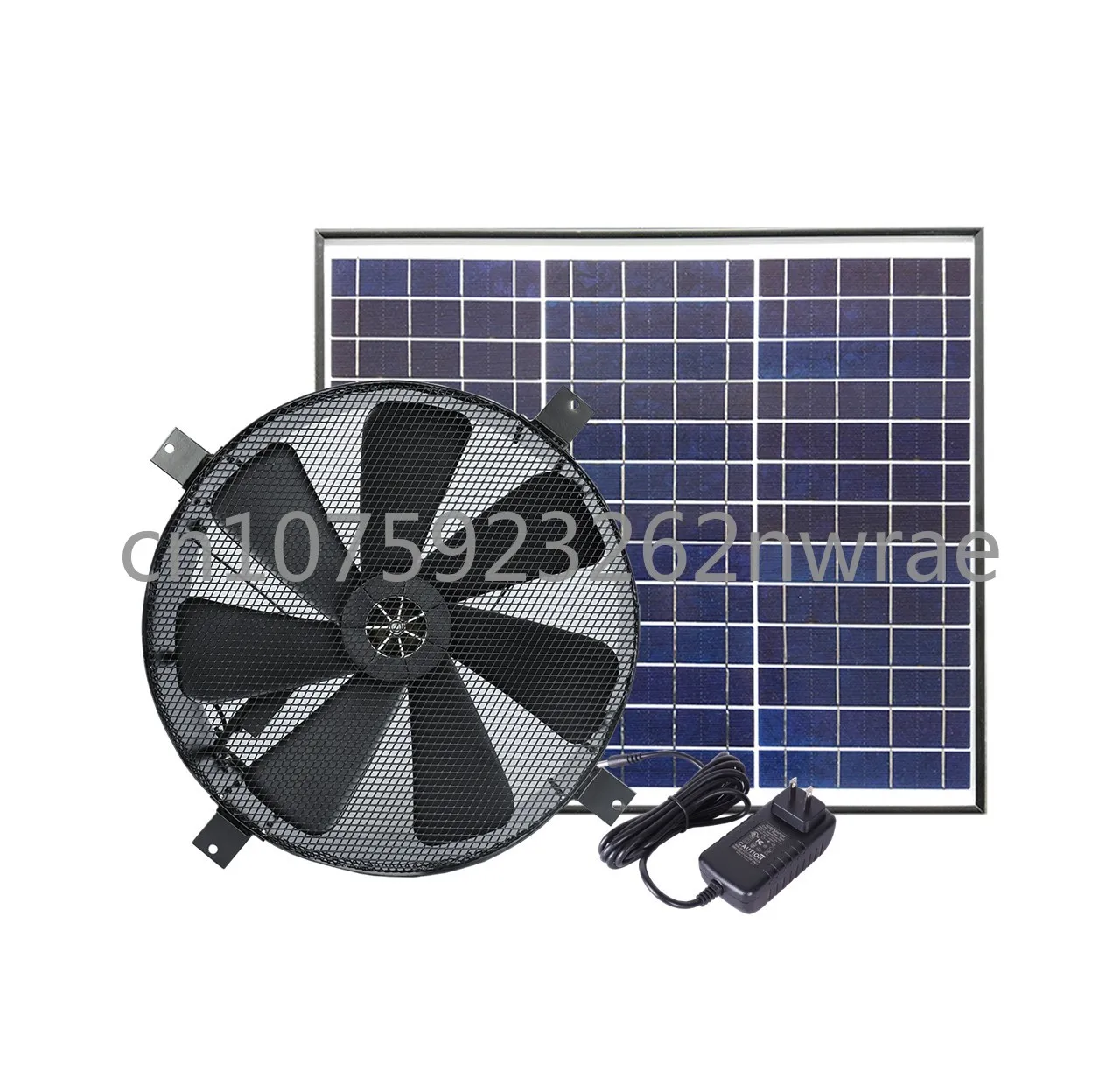 

14inch 30W Sunny Solar Panel Powerful Air Wall Mounted Ventilation Exhaust Fan with Adapter for Day and Night Use