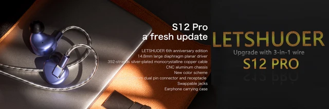 Letshuoer S12 PRO |Shuoer S12 Magnetic Planar Driver IEM Hi-Fi 