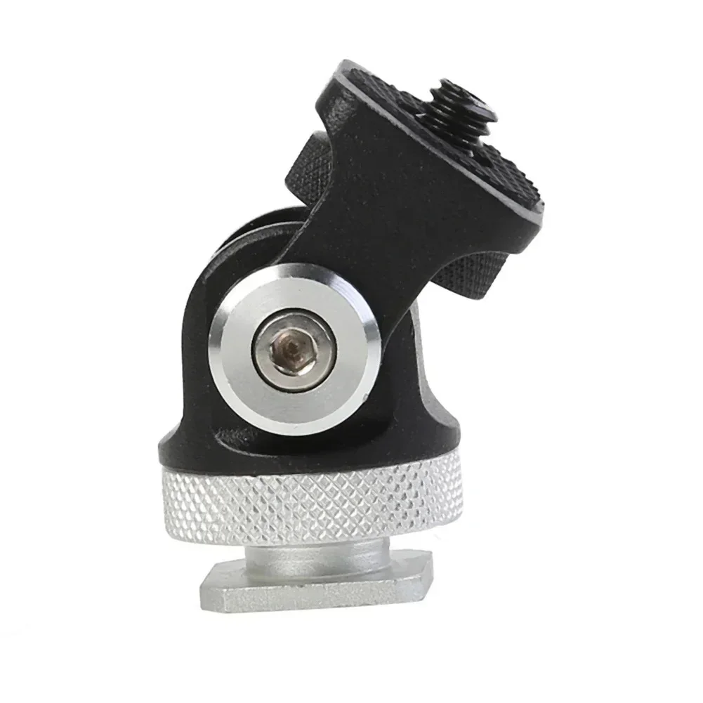Camera Clamp Swivel Monitor Mount Mini Hot Shoe Base180 Degree Rotating Monitor Stand Flash Light Attachment For DSLR Camera