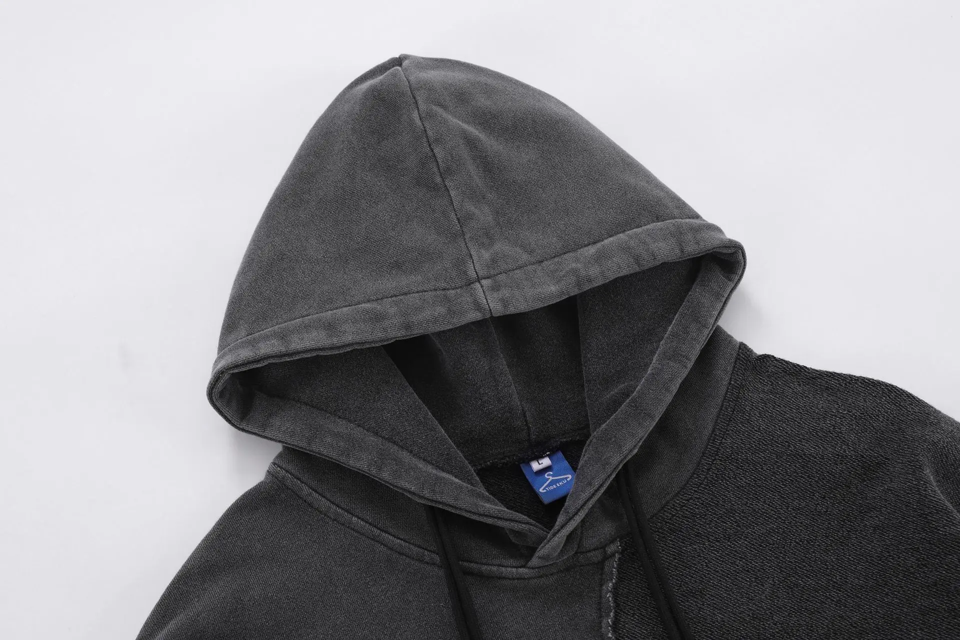 Custom Wholesale Vintage Oversized Heavyweight Men Acid Wash Distressed  Applique Patch Up For Cut And Sew Pullover Hoodie - Hoodies u0026 Sweatshirts -  AliExpress