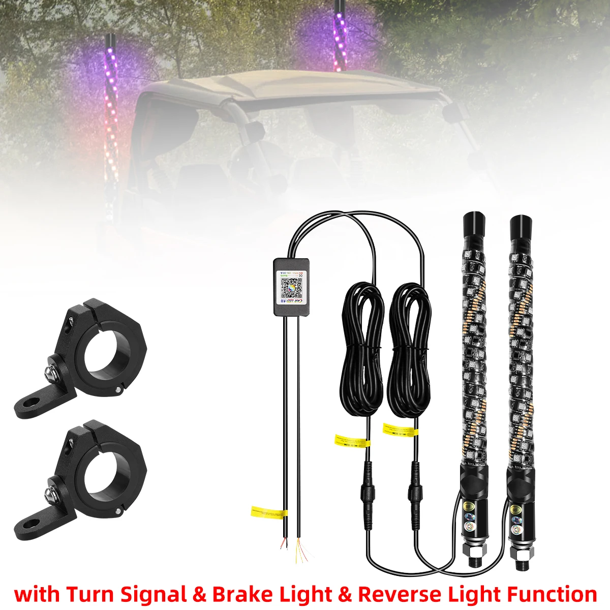 ตัวเลือกสินค้า ไฟ LED สำหรับรถ ATV UTV พร้อมแอปและรีโมทคอนโทรล