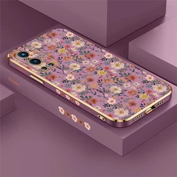 Luxury Soft Silicone Flower Pattern Back Cover Case for Oneplus Nord N20 5G (Purple - 602)