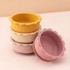 1PC Baby Silicone Bowl Cute Cartoon Lion Shape Baby Tableware Solid Color Baby Food Storage BPA Free Suction Baby Meal Tray 1