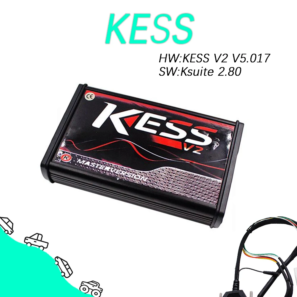 

Kess V2 V5.017 Ksuite 2.80 Unlimited EU Red KESS diagnostic pour voiture obd2 scanner SW Master Tuning ECU Programmer Online new
