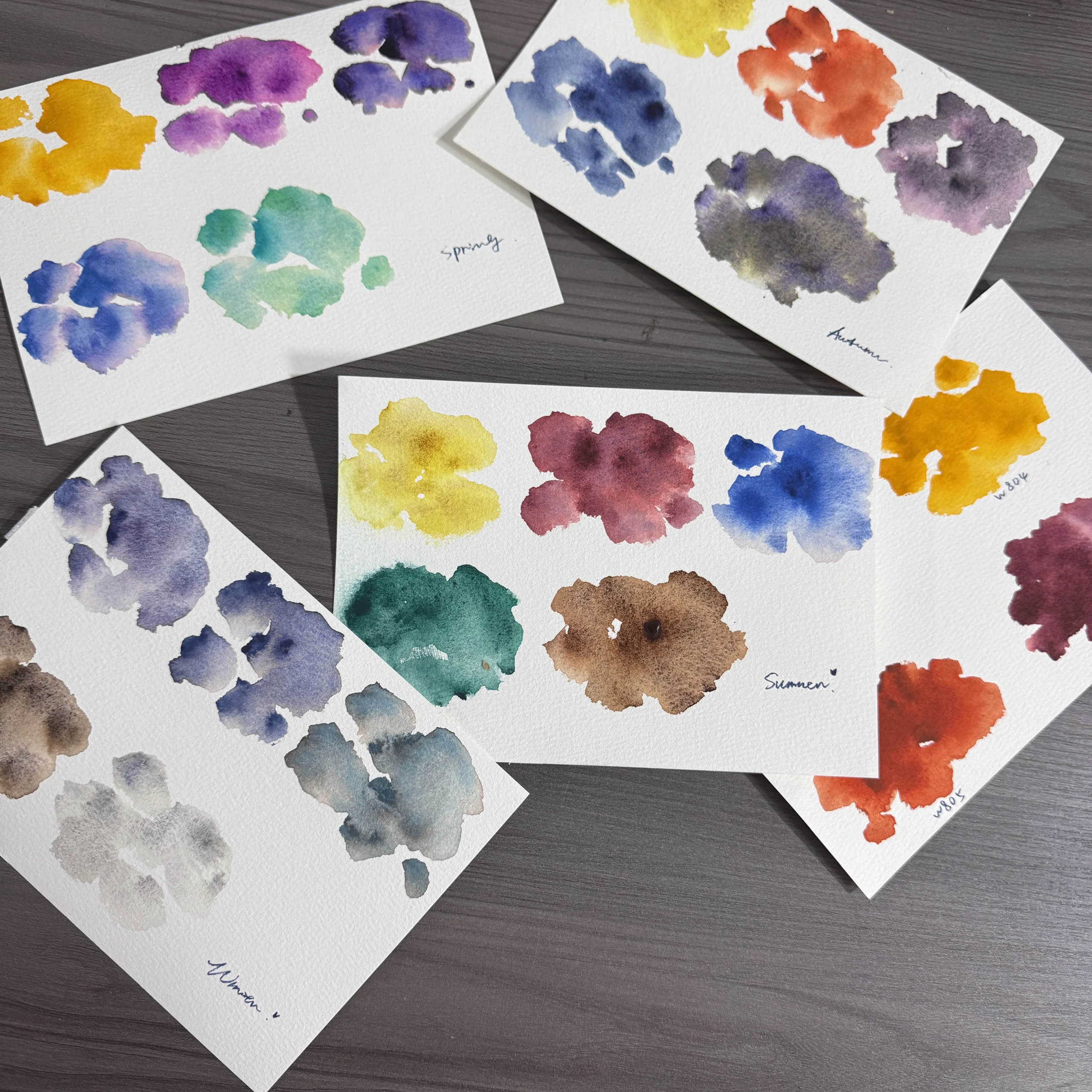 Korean Mission sedimentation color layered watercolor pigment packaging 5 /34 colors 1ml 2ml professional drawing pigment