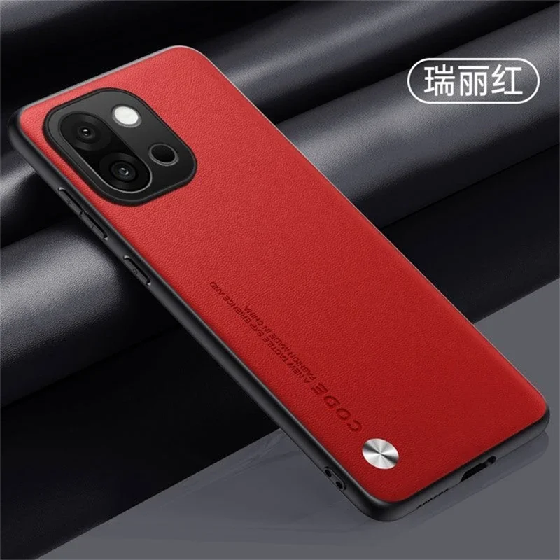 Enhanced Product Title:  
Premium Plain Leather Silicone Case with Camera Protection - Shockproof Hard Bumper