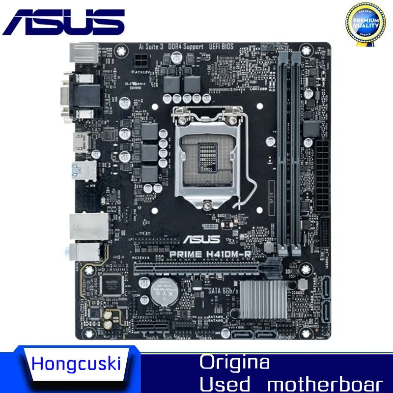 Б/у материнская плата для Asus PRIME, оригинальная десктопная Материнская плата Intel H410 H410M DDR4 LGA 1200 i7/i5/i3 USB3.0 SATA3