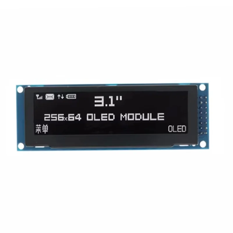 A47F-3.12 인치 OLED 디스플레이 256X64 SSD1322 드라이버 그래픽 LCD 모듈 Arduino/C51 용 병렬/SPI 납땜 핀