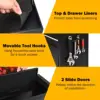 6-Drawer Rolling Tool Chest, 3-in-1 Tool Box Organizer w/Auto Locking System & Lockable Wheels & Sliding Drawers &Detachable Top 5