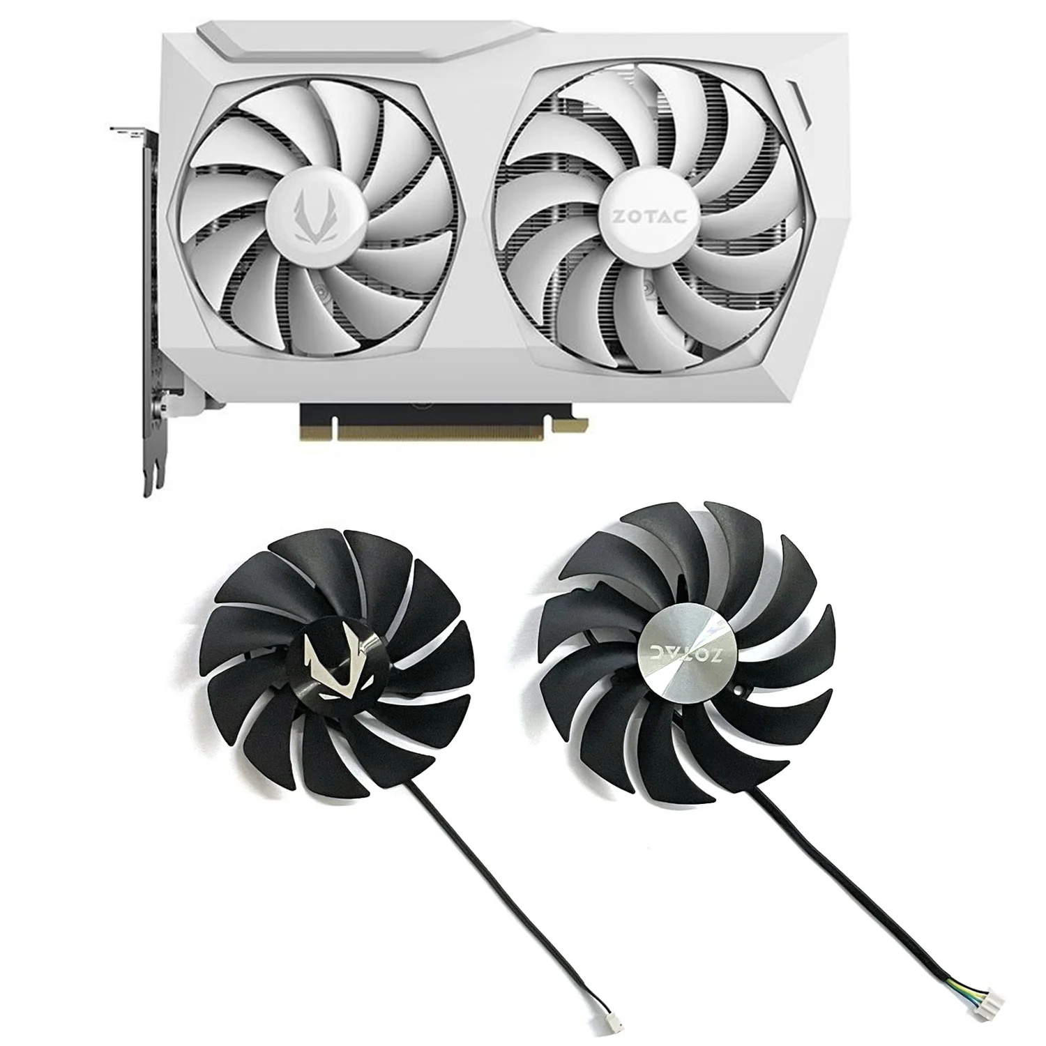 

CF1010U12S CF9015H12S 89MM 100MM DC 12V 0.45A 4PIN RTX3060TI GPU Cooler For Zotac GeForce RTX 3060Ti AMP Moonwhite GOC Cooler