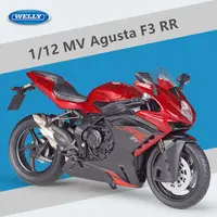 WELLY 1:12 MV Agusta F3 RR Alloy Race Motorcycle Model Diecast Metal Street Motorcycle Model Simulation Collection Kids Toy Gift 2