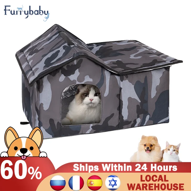 Outdoor Winter Warm Pet House Cat Weatherproof | Cat Houses Outdoor Feral  Cats - Cat - Aliexpress