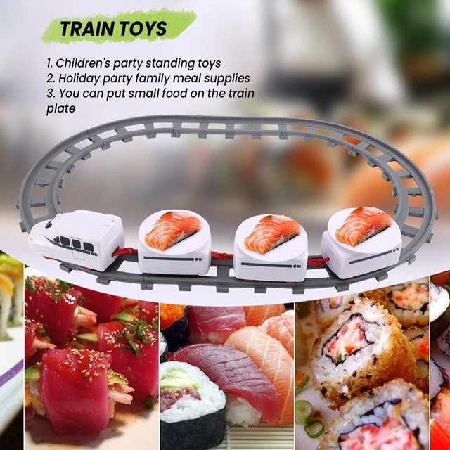 Train Table Rotatng Sush Tran Set Electrc Conveyor Belt Party