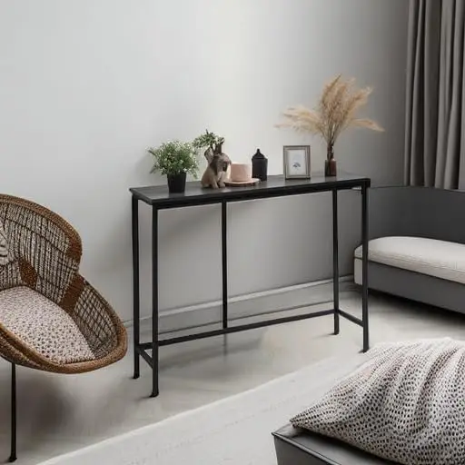 41” Classic Console Table for Entryway, Modern Sofa Table for Living Room, Industrial Sofa Console Table, Snack Entrance Table 5