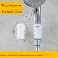 Shower Suction Cup Silicone No Punching Waterproof Strong Viscosity Wall Mount Bathroom Accessories Shower Head Hanger Nailless 5