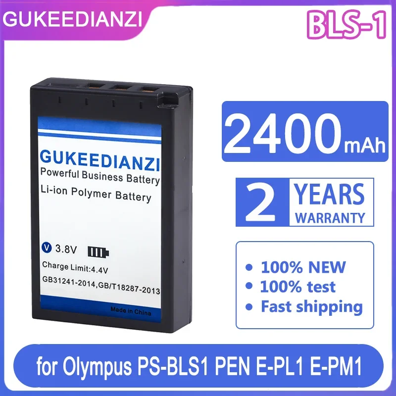 Gukeedianzi Batteria Di Ricambio Bls-1 Bls1 2400Mah Per Olympus Evolt E-420 E-620 E-450 Ps-Bls1 Penna E-Pl1 E-Pm1 Ep3 Epl3