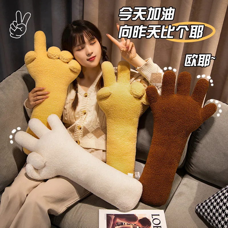 

Милая креативная забавная креативная подушка с вертикальными пальцами Ok, большая подушка, забавный подарок, плюшевая игрушка