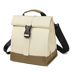 Women's Stylish Insulated Lunch Tote - Leakproof and Portable Thermal Bag (Beige)