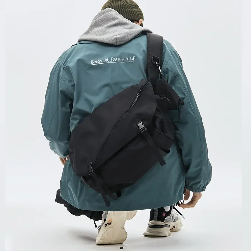 Sac à Bandoulière en Nylon Décontracté pour Homme, Streetwear, Voyage, Adolescent Japonais, École, Ordinateur Portable