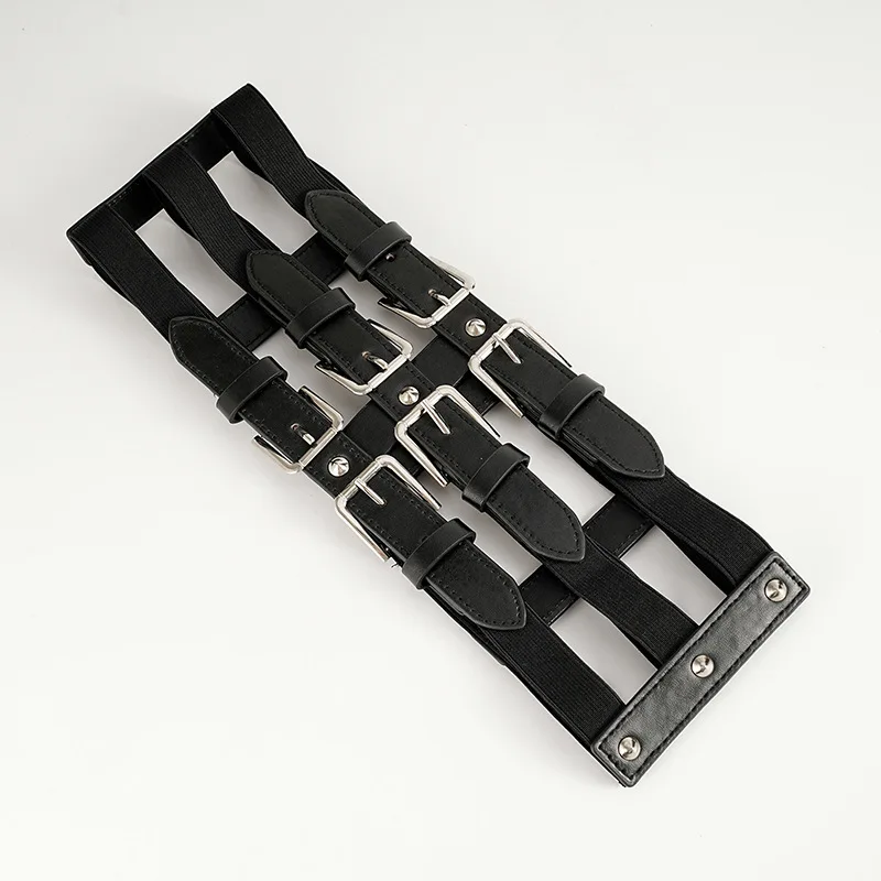 New Luxury Ladies Wide Belt Elastic Vintage Buckle Leather Wide Fashion Wild Pin Buckle Women's Belt Waist Seal Belt