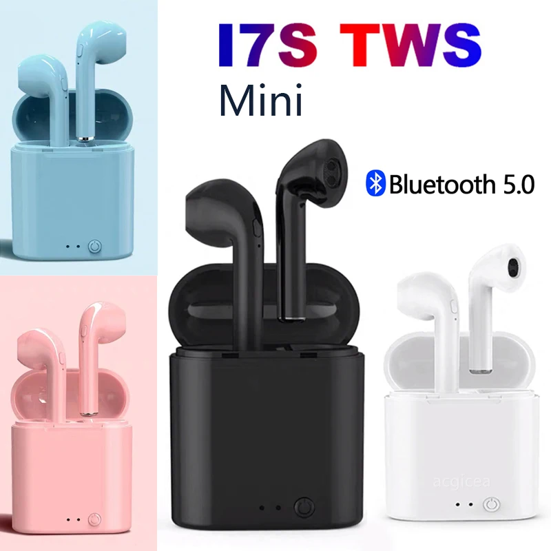 Мини-наушники i7s tws Bluetooth 5 0 беспроводные наушники-вкладыши с зарядным боксом