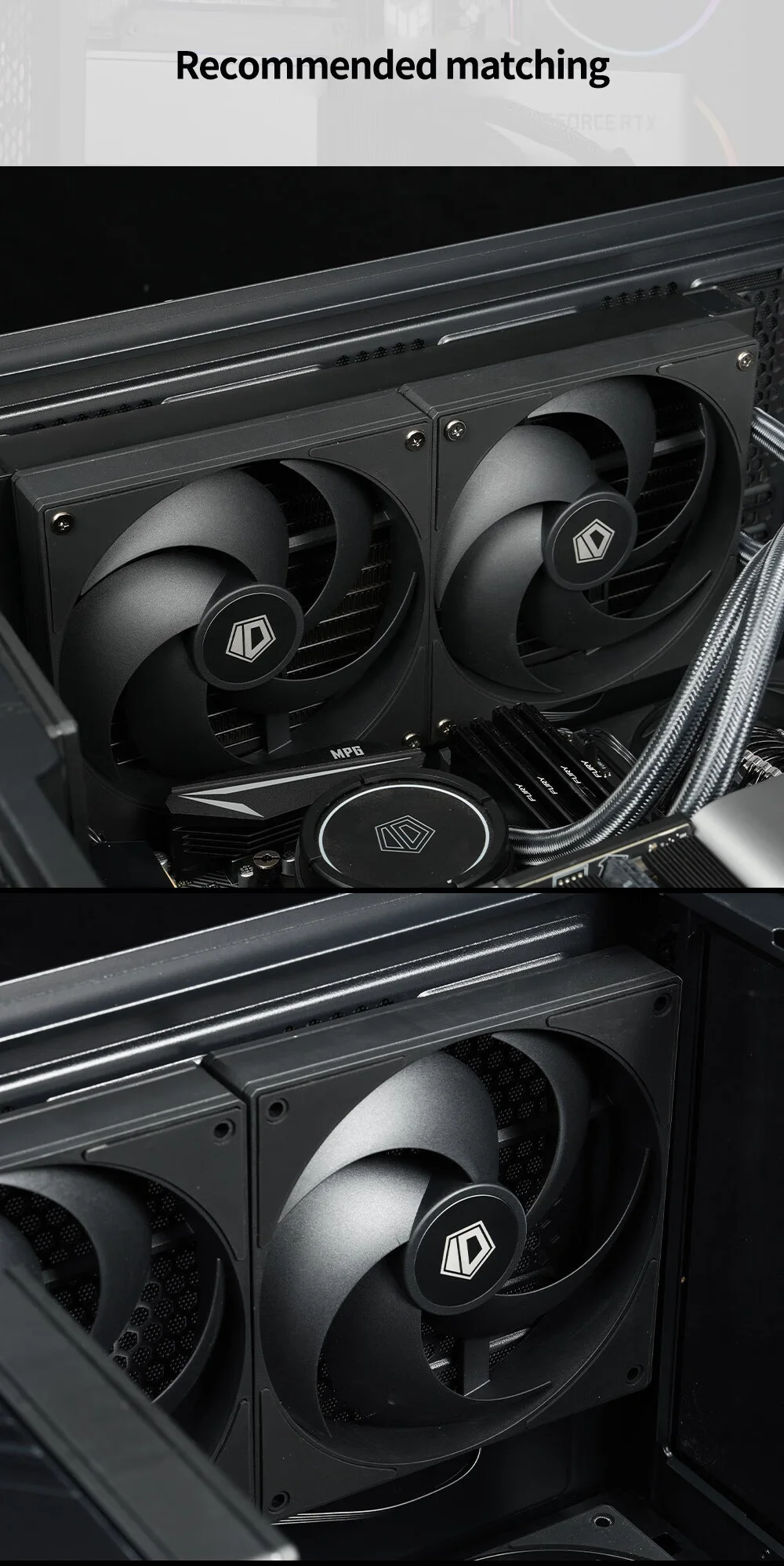 ID-COOLING AS-140 Computer Case Fan 14cm 4Pin PWM Intelligent Temperature Contro