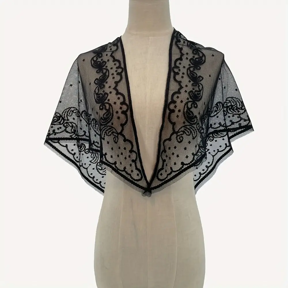 Polyester Lace Scarf for Women Thin Hair Accessory