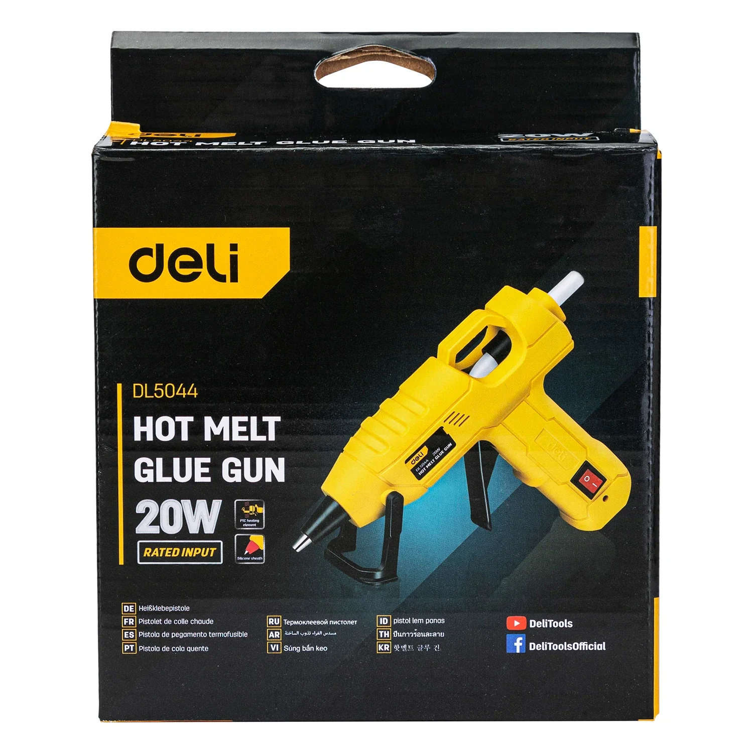 Deli 20W Hot Melt Glue Gun Applicable Glue Stick Size 7mm Industrial Guns Thermo Electric Repair Tool Home Decoration Tool
