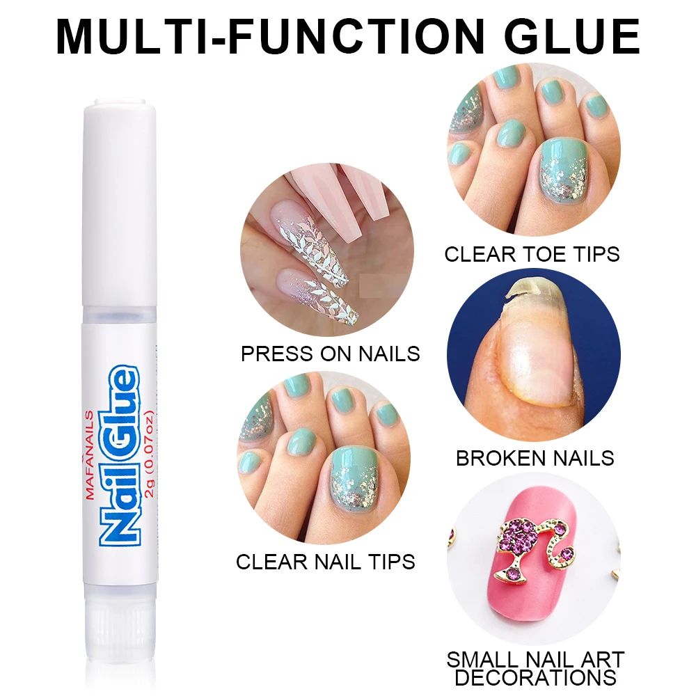 50/100pcs Nail Glue for Acrylic Nails Tip 2g Fast drying Press on Nails Fake Nails Adhesive Glue Super Bond for Broken Nail 4