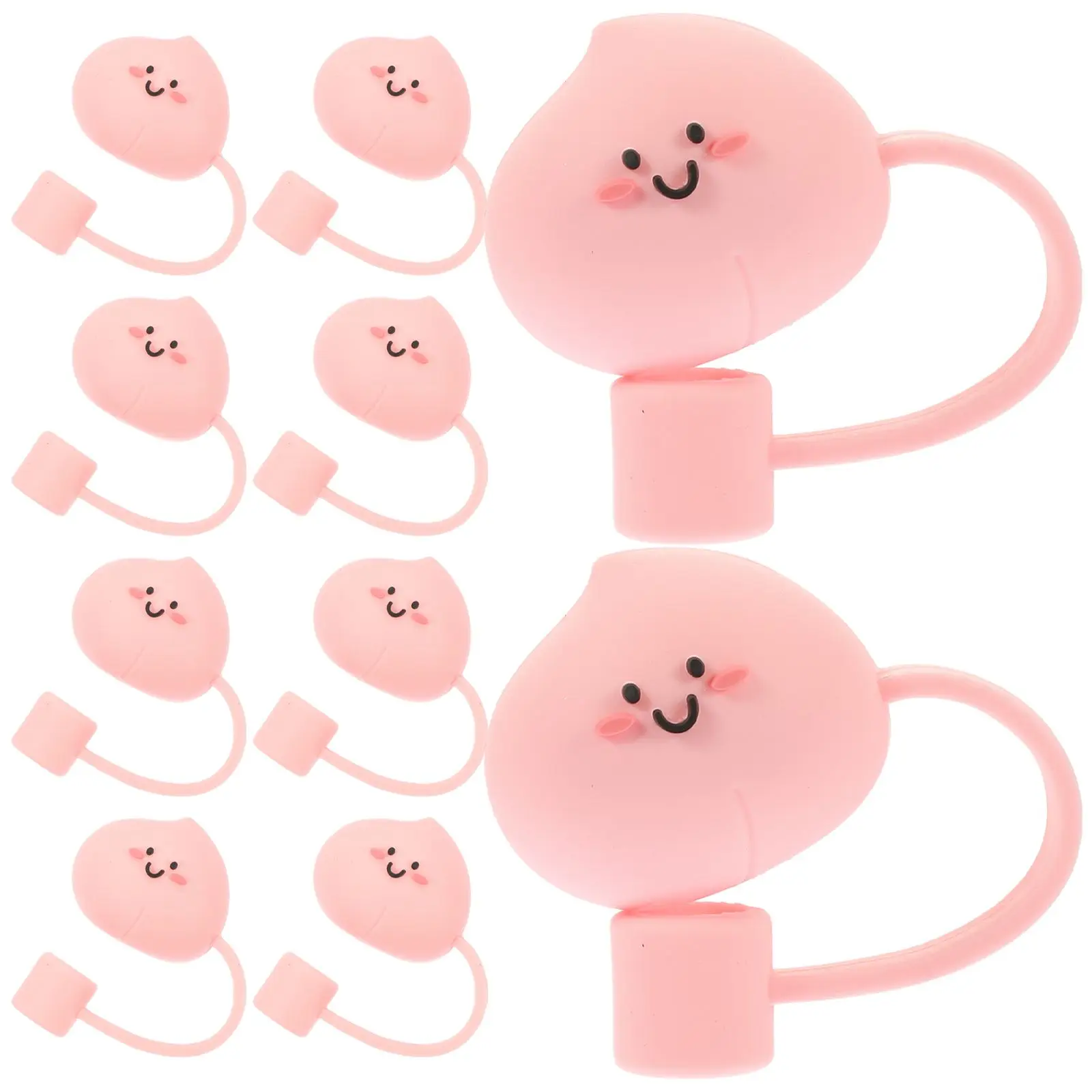 8 Pcs Straw Plug Dust Covers Cap for Tumblers Silicone Kawaii Protector Topper Silica Gel Wrapped Straws Toppers