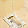 #  Bathroom Home Flushing Cistern Sets of Ceramic Potty Chair Style Hotel Luxury Gold Urinal 3