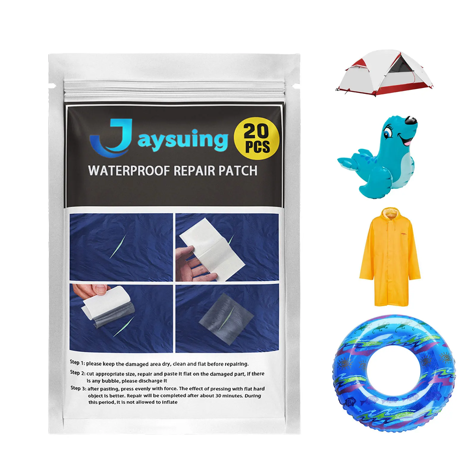 Waterproof Repair Tape Tenacious Fabric And Vinyl Tape Adhesive Tent