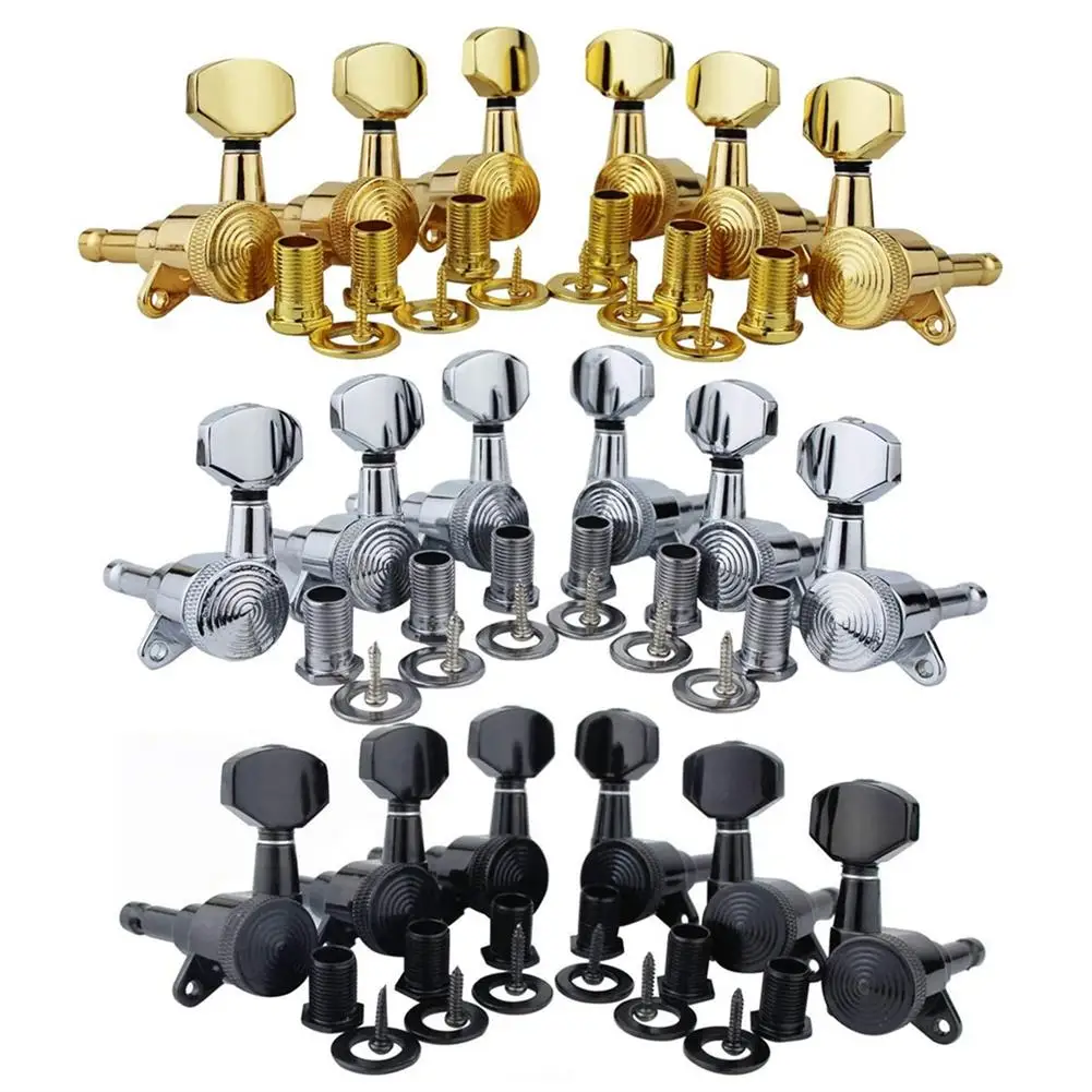 

Guitar Locking Tuners 1:18 Ratio Lock String Tuning Key Pegs Machine Heads Replacement for LP SG Electric Folk Acoustic Guitars