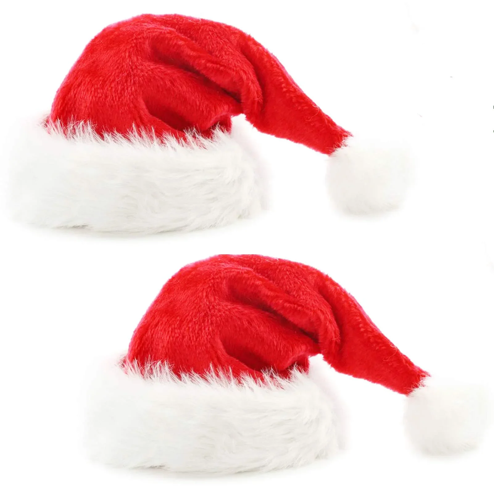 New Year Plush Christmas Hat Adults Kids Christmas Decorations For Home Xmas Santa Claus Gift Warm Winter Caps Navidad Noel