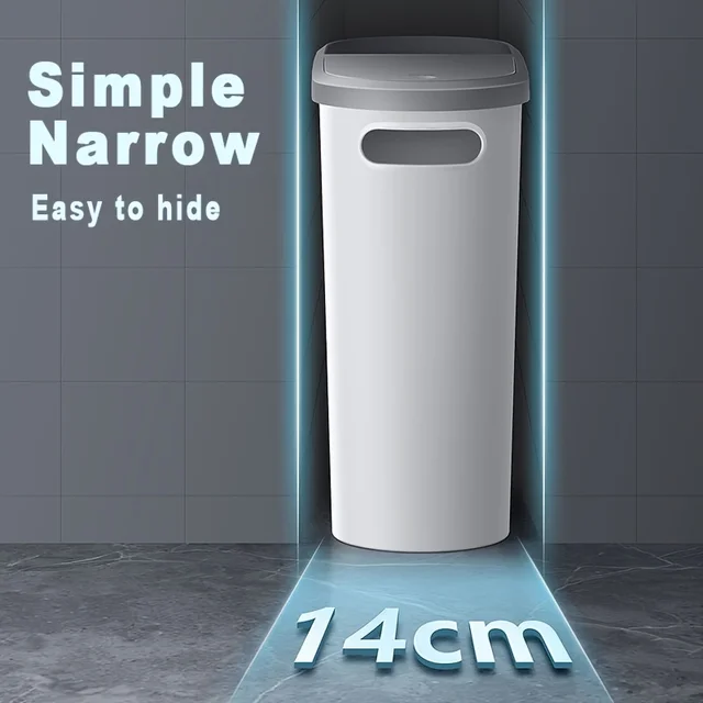 10L Bathroom Trash Can with Lid 5