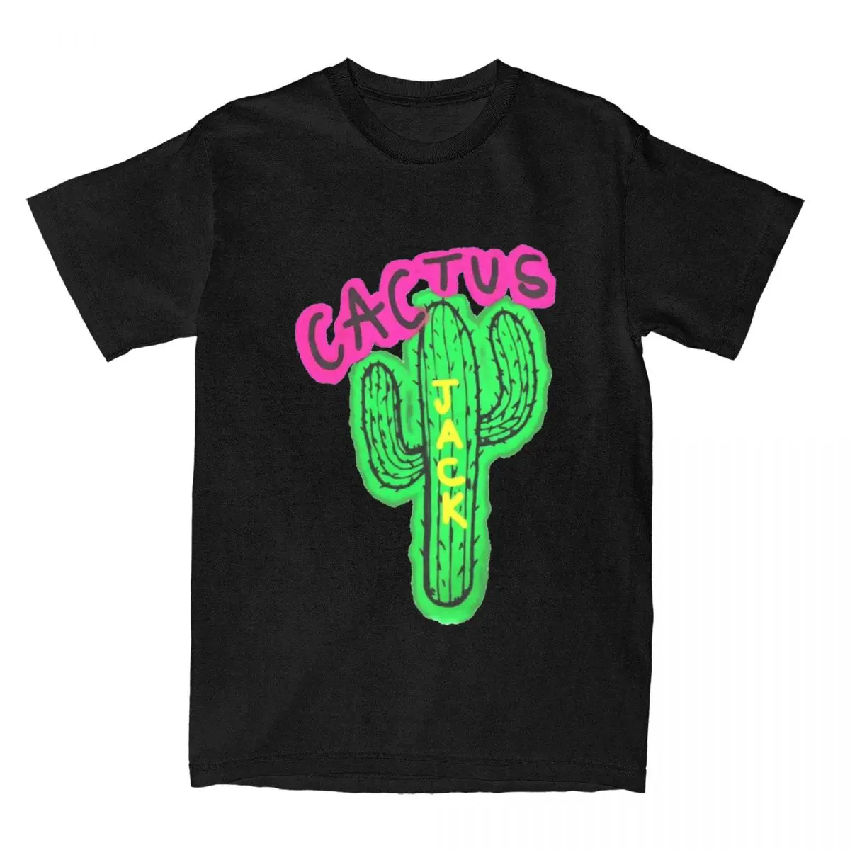 Novità Cactus Jack La Flame T-Shirt Uomo Girocollo 100% Cotone Magliette Travis Scotts Maglietta Manica Corta Plus Size Top