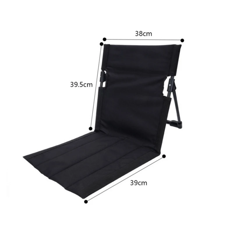 Foldable Camping Chair Metal Outdoor Garden Park Single Lazy Backrest Cushion Beach Park Portable Chair Lazy Lawn Cushion